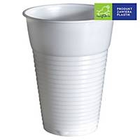 Duni White Plastic Cups 210ml - Box of 100