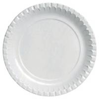 Assiette en carton Duni - recyclable - 22 cm - blanche - paquet de 100