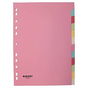 Exacompta Forever 12 Part A4 Plain Multi-Coloured Dividers 100% Recycled 1612E 