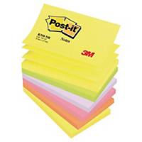 Z-Notes Post-it - 76 x 127 mm - coloris assortis - 6 recharges x 100 feuilles