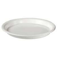 Duni plastic bord, 22 cm diameter, wit, pak van 50 borden