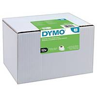 Dymo tekercses címke, 101 x 54 mm fehér, 12 tekercs/csomag