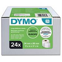 Rollenetiketten Dymo S0722390, 89x36 mm, weiß, 24 Rollen/260 Etiketten