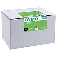 DYMO Self Adhesive Large Labels - 36mm x 89mm - 24 Rolls of 130