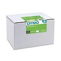 DYMO Self Adhesive Large Labels - 36mm x 89mm - 24 Rolls of 130