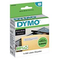 Dymo 11352 etiketten voor labelprinter retour adres 54x25mm wit - doos 500