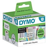 Rollo de 1000 etiquetas multifunción DYMO para LW 57x32 mm color blanco