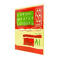 SB Colours A4 Cardboard 120G Yellow Pack of 100 Sheets
