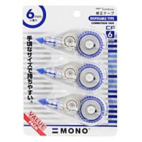 TOMBOW CT-CF6 CORRECTION TAPE 6MM X 8M - PACK OF 3
