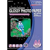 HI-JET PLATINUM PHOTO GLOSSY PAPER A4 270G - PACK OF 10