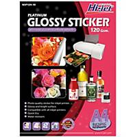 HI-JET Inkjet Sticker Glossy Paper A4 120G - Pack of 10 Sheets