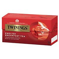 TWININGS Tea Bags English Breakfast Box of 25 Sachets
