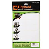 ELEPHANT A12 Label 34mm X 79mm 12 Label/Sheet - Pack of 15 Sheets