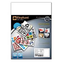 ELEPHANT Sme Matt Label Sticker 210mm X 297mm - Pack of 50 Sheets