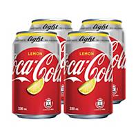 Coca Cola Coke Light Lemon 330ml - Pack of 4
