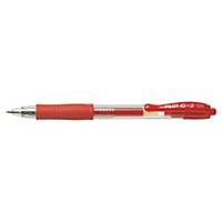 Pilot G2 retractable gel roller pen, fine, red gel ink, per piece