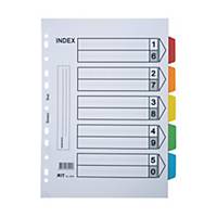 MIT A4 Paper Dividers Index 5 Tabs - Pack of 10 Sets
