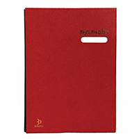 BAIPO SIGNATURE BOOK 26.5CM X 37CM - RED - 17 PAGES