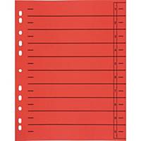 Trennblätter A4, durchgefärbt, rot, 100 Stück