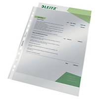 Leitz punched pockets cristal clear A4 80μ - pack of 100