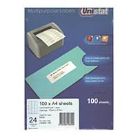 Unistat U4464 Multi Purpose Label 70 x 37mm - Box of 2400 Labels