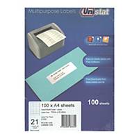 Unistat U4668 Multi Purpose Label 70 x 42.3mm - Box of 2100 Labels