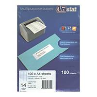 Unistat U4674 多用途標籤 105 x 42.3毫米 每盒1400個標籤