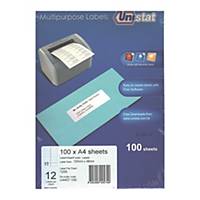 Unistat U4457 Multi Purpose Label 105 x 48mm - Box of 1200 Labels