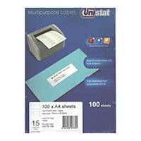 Unistat U4278 Multi Purpose Label 70 x 50.8mm - Box of 1500 Labels