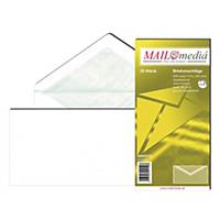 MAILmedia® Briefumschlag 30123545, DL, ohne Fenster, gummiert, weiß, 25 Stück
