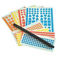Adhesive Shape Stickers And Pen