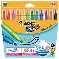 Bic Kids Kid Couleur XL kleurstiften, assorti kleuren, pak van 12 stiften
