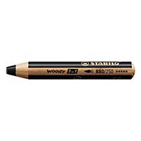 Crayon de couleur Stabilo Woody 3 in 1 - noir