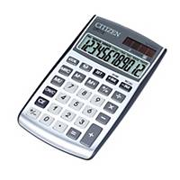 Calculatrice de poche Citizen CPC-112 Basic+, affich. 12 chiffres, argenté