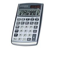 Calculatrice de poche Citizen CPC112 basic+, gris argenté, 12 chiffres