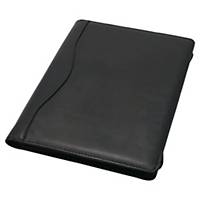 MONOLITH LEATHER LOOK CONFERENCE FOLDER BLACK