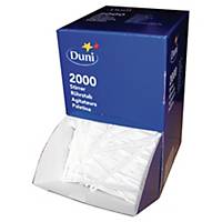Touillettes Duni, plastique, 112 mm, blanches, le paquet de 2.000 touillettes