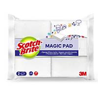 Spot eraser Scotch-Brite Magic Pad, 11x7x3 cm, white, pack of 2 pieces