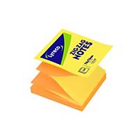 Lyreco Zigzag Notes 75x75mm 100-Sheets Yellow/Orange