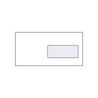 Obálky jednoduché Krpa, DL (110 x 220 mm), s oknom vpravo, biele, 50 kusov/bal