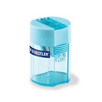 Staedtler Double Hole Tub Sharpener Cyan Colour