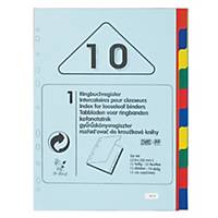 B-BIRD NK10 Plastic Paper Divider Index A4 10 Tabs 4 Colours
