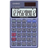 Casio SL-320TER+ pocket calculator, 12-digit display, blue