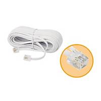 TELEPHONE EXTENSION CABLE 5 METERES WHITE