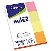 Marcapáginas papel Lyreco - 20 x 50 mm - colores surtidos