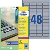 Avery Zweckform Typenschild-Etiketten L6009-20 45,7x21,2mm silber 20 Bl/960 St