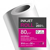 Clairefontaine Inkjet Paper in Roll, 914mm x 50m, 80g/m²