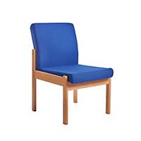 Wood Framed Reception Chair Blue - Delivery only