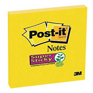 Karteczki samoprzylepne Post-it® Super Sticky, Żółte, 76x76mm, 90 sztuk