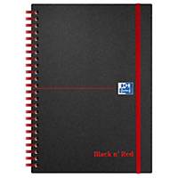 Oxford Black n  Red Notebook A5 Poly Cover WireboundRuled 140 Pages Black